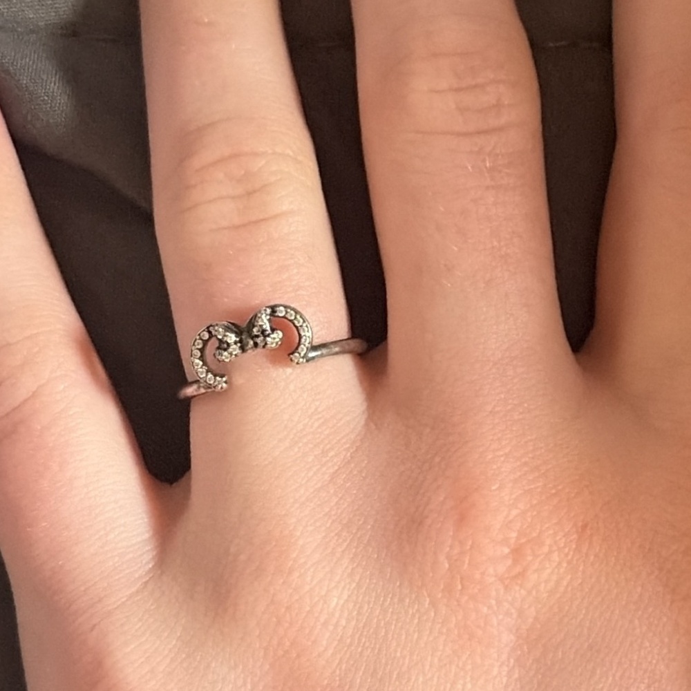 Disney Pandora Minni Mouse sterling silver ring size 5